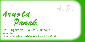 arnold panak business card